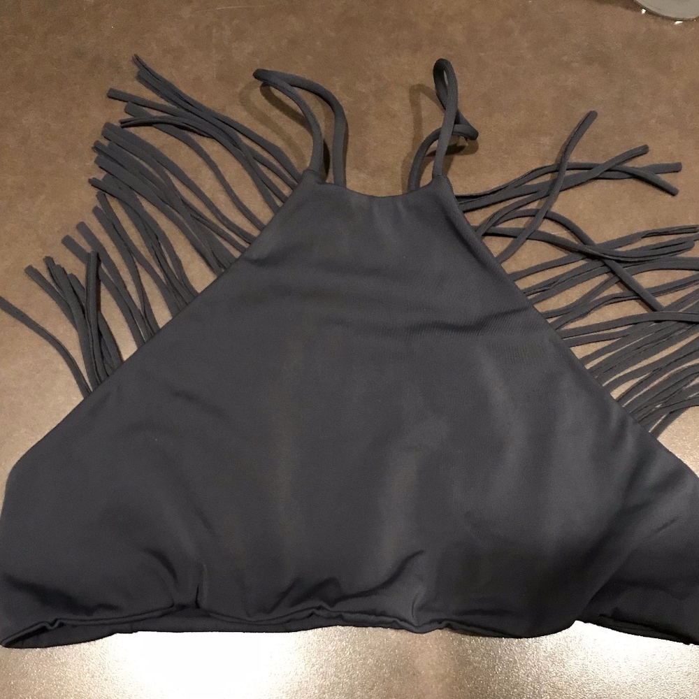 Indah Grey Two-Piece Halter Swimsuit